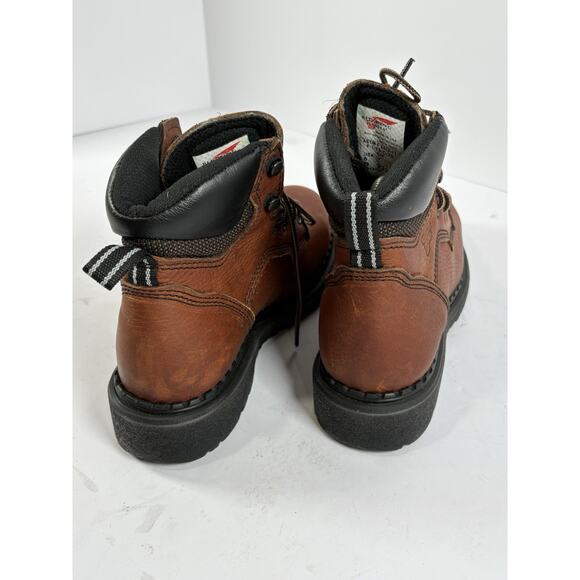 Red Wing 2326 Steel Toe Work Boots Brown Leather USA Mens 6 ASTM